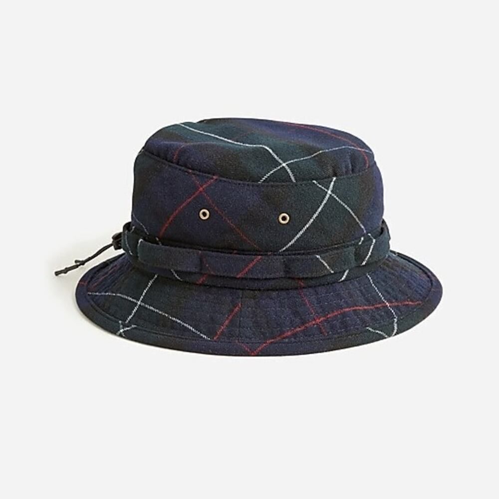 NWT Beams Plus x J.Crew Plaid Tartan Adjustable Bucket Hat